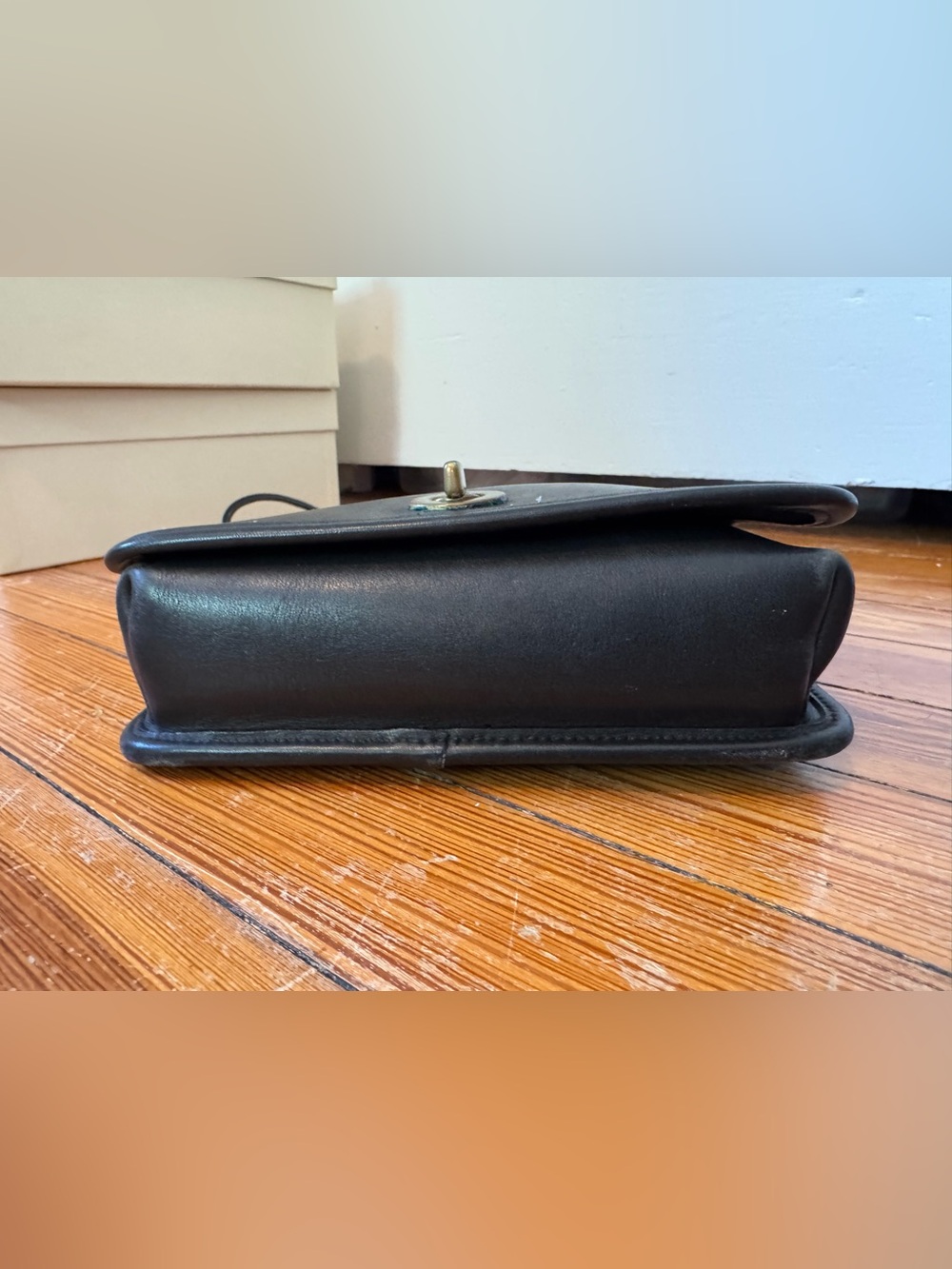 Vintage Coach Casino 9924 Black Leather Crossbody Bag USA 1995 - Picture 9 of 12